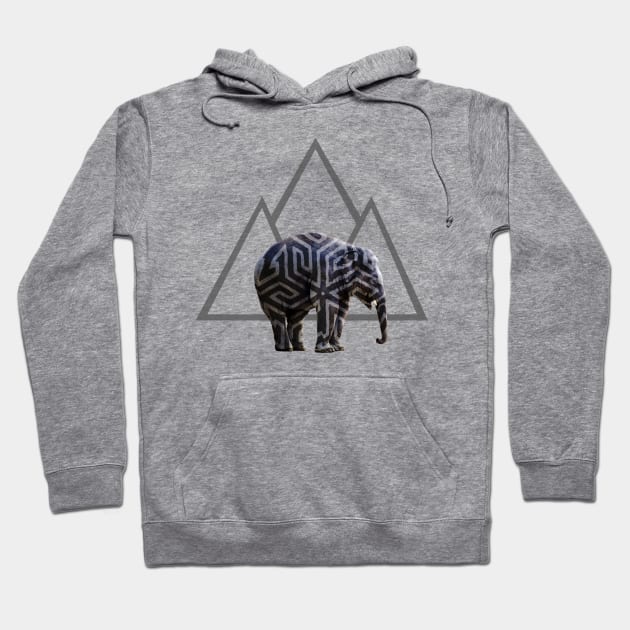 Elephant Tribe Mountain Hoodie by i2studio